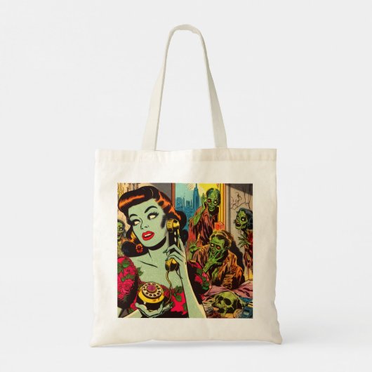  horror zombie strips tote bag (Achterkant)