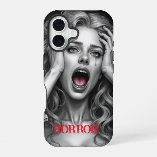 Horrorbeeld iPhone 16 Hoesje (Achterkant)