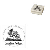 horrorboek uit de bibliotheek van rubberstempel (Gestempeld)