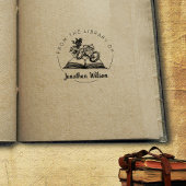 horrorboek uit de bibliotheek van rubberstempel