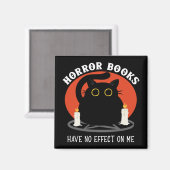 Horrorboeken hebben geen effect op mij - zwarte ka magneet (Voorkant / Achterkant)
