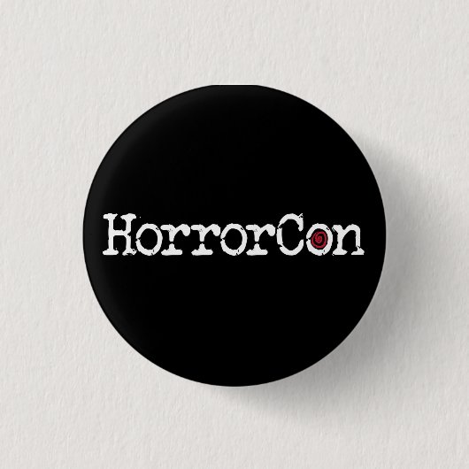 HorrorCon Logo Ronde Button 3,2 Cm (Voorkant)
