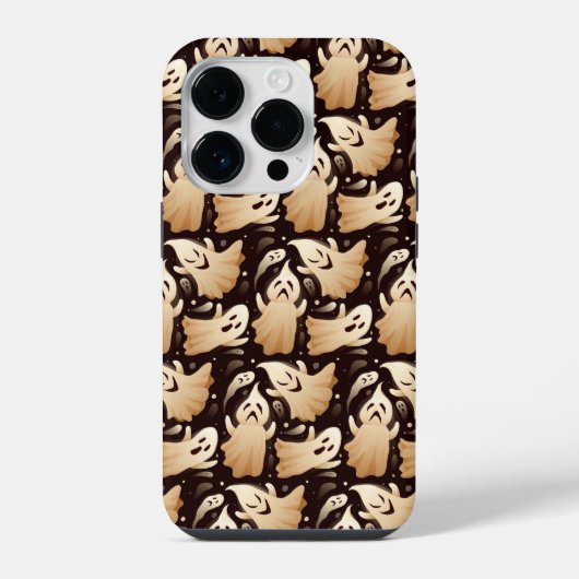 Horrore Boo Geest Halloween Patroon iPhone Hoesje (Achterkant)