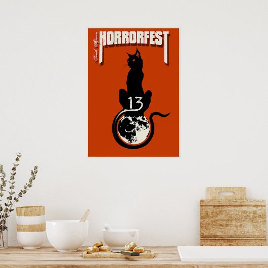 HorrorFest Lucky #13 Cat Poster (Keuken)