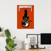 HorrorFest Lucky #13 Cat Poster (Thuiskantoor)