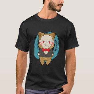 Horrorfilm Jigsaw Cat Grappige Parodie Film Hallow T-shirt