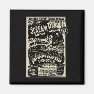 Horrorfilm Monster Mummy Dracula Weerwolf Franke Magneet