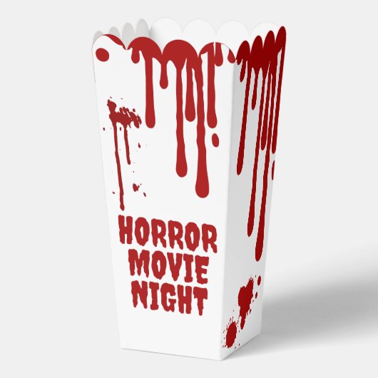 Horrorfilm Night Bloody Popcorn Bedankdoosjes (Voorkant)
