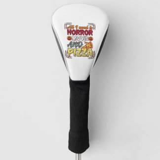 Horrorfilm Pizza Halloween Pompoen Schedel Slice_1 Golfheadcover