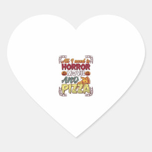 Horrorfilm Pizza Halloween Pompoen Schedel Slice_1 Hart Sticker