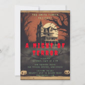 Horrorfilm Poster Halloween Feest Uitnodiging (Voorkant)