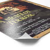 Horrorfilm Poster Halloween Party Invitation (Hoek)