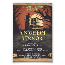 Horrorfilm Poster Halloween Party Invitation