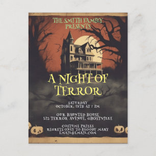 Horrorfilm Poster Halloween Party Invitation Briefkaart