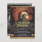 Horrorfilm Poster Halloween Party Invitation Briefkaart (Voorkant / Achterkant)