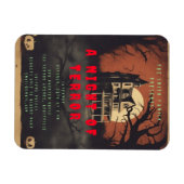 Horrorfilm Poster Halloween Party Invitation Magneet (Horizontaal)