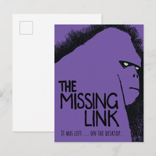  horrorfilm poster parodie - Missing Link Briefkaart (Voorkant / Achterkant)