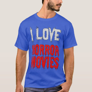 Horrorfilmfan Ik hou van horrorfilms grappig T-shirt