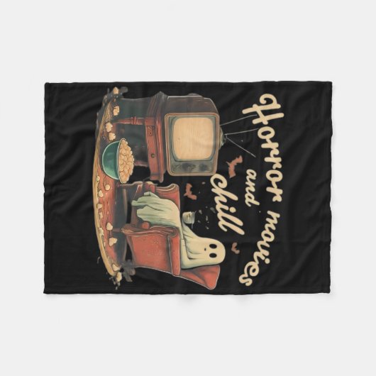 Horrorfilms en Chill Ghost Fleece Deken (Voorkant (Horizontaal))