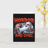 Horrorfilms en Chill Spooky Ghost-filmliefhebbers Kaart (Gele Bloem)