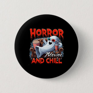 Horrorfilms en Chill Spooky Ghost-filmliefhebbers Ronde Button 5,7 Cm