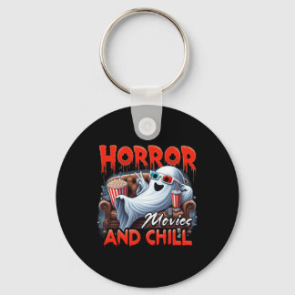 Horrorfilms en Chill Spooky Ghost-filmliefhebbers Sleutelhanger