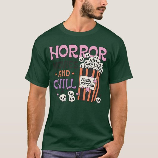 Horrorfilms en chillen cadeau t-shirt (Voorkant)