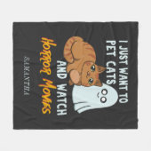 Horrorfilms en gepersonaliseerde computerkatten be fleece deken (Voorkant (Horizontaal))