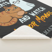 Horrorfilms en huiskatten bekijken Halloween Custo Sherpa Deken (3/4)