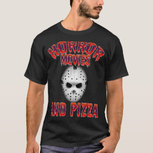 Horrorfilms en Pizza voor Halloween Party met m T-shirt