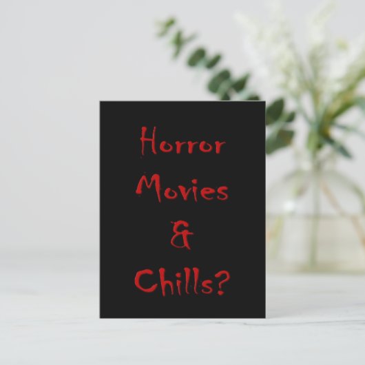 Horrorfilms & Griezels?  Briefkaart (Staand voorkant)