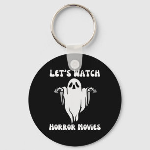 Horrorfilms Kijken Funny Halloween Mannen Vrouwen  Sleutelhanger