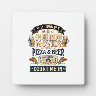 Horrorfilms Pizza Bier Grappig Halloween_1 Fotoplaat
