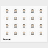 Horrorfilms Pizza Bier Grappig Halloween_1 Ronde Sticker (Vel)