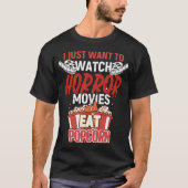 Horrorfilms Popcorn T-shirt (Voorkant)