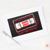 Horrorfilms - Videocassette Pas je tracking aan Rechthoekige Sticker (Envelop)