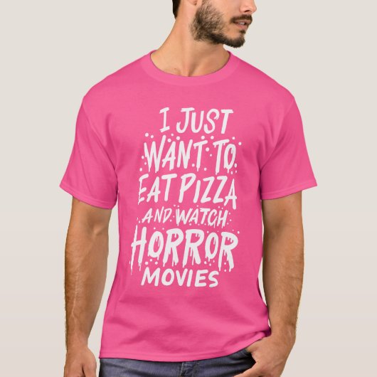 Horrorfilms vrienden t-shirt (Voorkant)