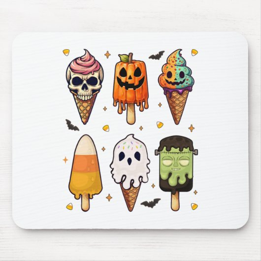 Horrorfilms Zomer Popsicle Halloween Ice Cream Muismat (Voorkant)