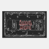Horrorfilms - Zwart Rechthoekige Sticker (Voorkant)