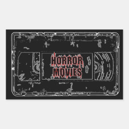 Horrorfilms - Zwart Rechthoekige Sticker