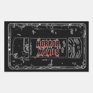 Horrorfilms - Zwart Rechthoekige Sticker