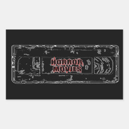 Horrorfilms - Zwart Rechthoekige Sticker