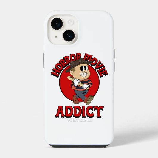 Horrorfilmverslaafde iPhone hoesje (Achterkant)
