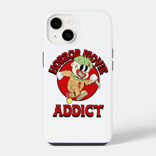 Horrorfilmverslaafde  iPhone hoesje (Achterkant)