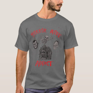 Horrorfilmverslaafde Zombie Vampier Skelet Griezel T-shirt