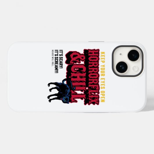 Horrorflix en Chill Case-Mate iPhone Case (Achterkant (horizontaal))