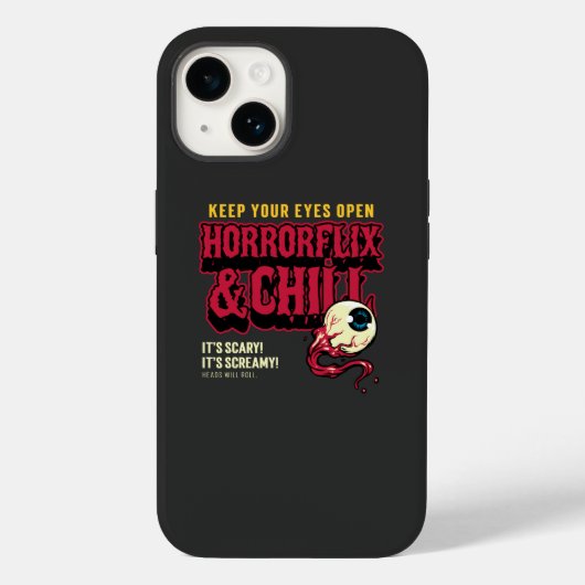 Horrorflix en Chill Case-Mate iPhone Case (Achterkant)