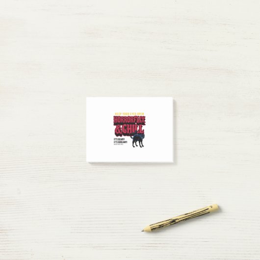 Horrorflix en Chill Post-it® Notes (Op bureau)