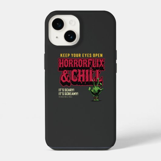 Horrorflix En Chillen iPhone Hoesje (Achterkant)