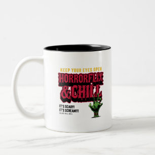 Horrorflix En Chillen Tweekleurige Koffiemok